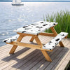 Artsadd Waterproof Windproof Picnic Table Cover With Bench Seat Covers, Fitted Rectangle Outdoor Camping Tablecloth, Fits 72"X30" / 60"X30" Patio Picnic Table Set